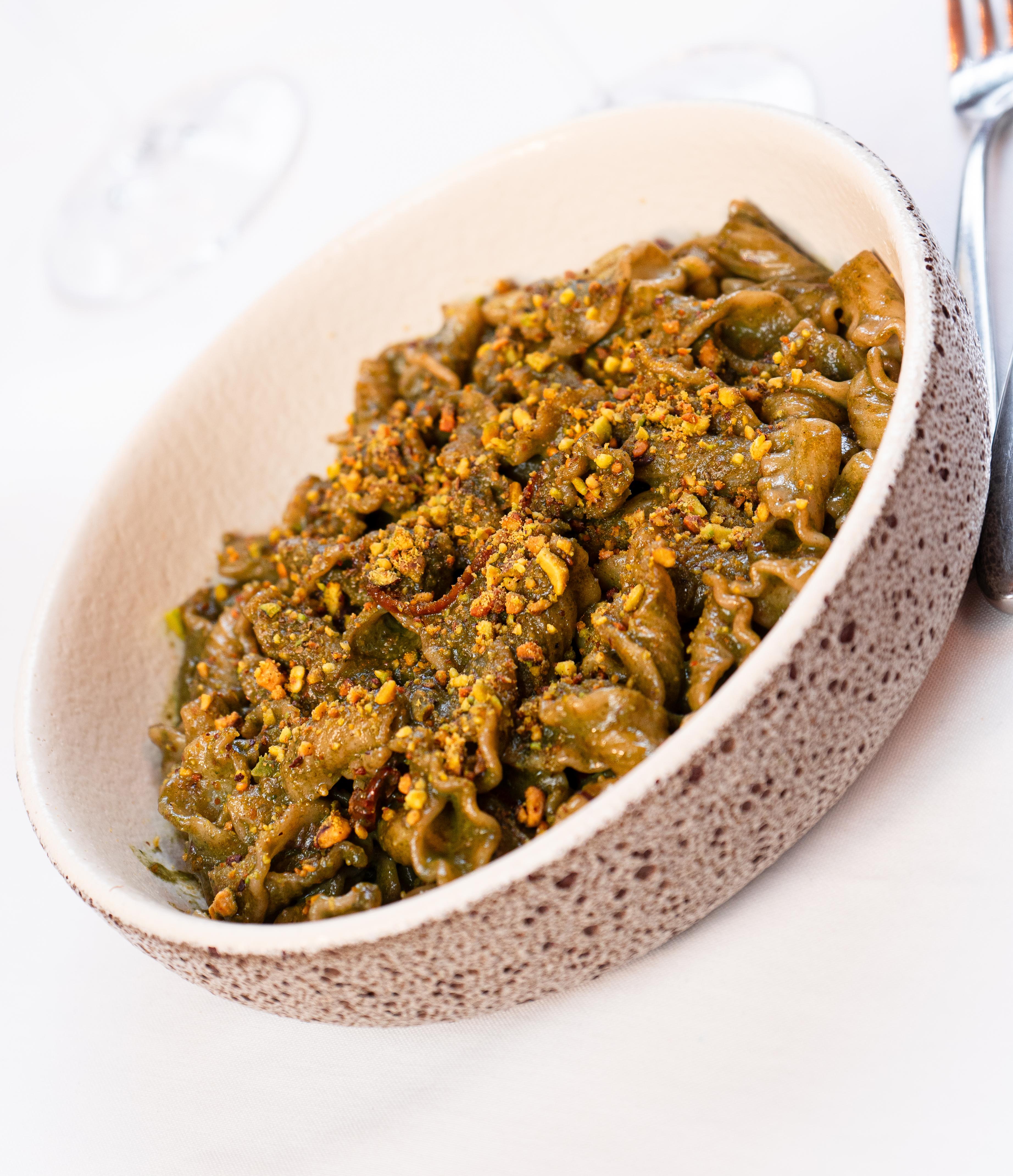 Mafaldini al Tartufato y Pistacchio